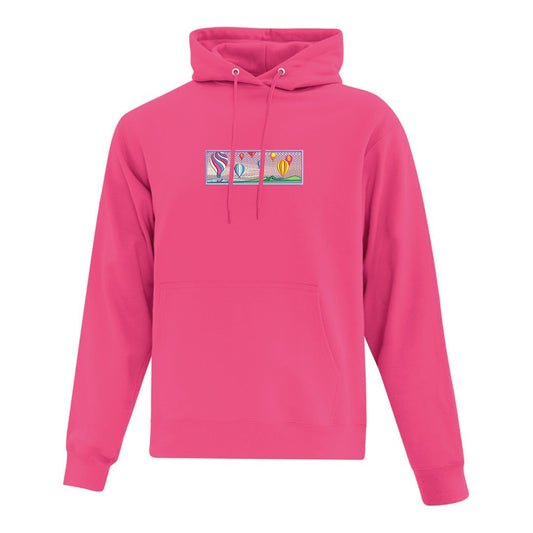 Sweat à capuche Montgolfières brodé