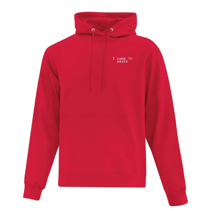 Hoodie "I Come In Peace" brodé