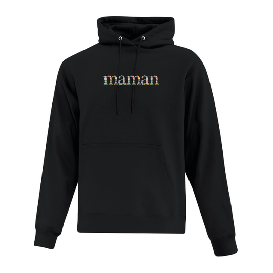 Sweat à capuche brodé « Maman »