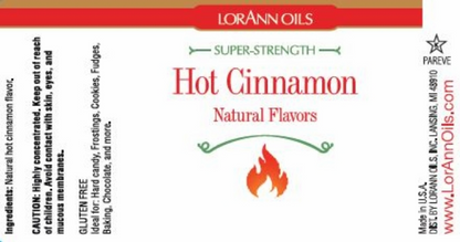 Hot Cinnamon Flavoring - Super Strength Flavor 1 oz., 16 oz., 1 Gallon, 5 Gallon - Ships Free Within Canada on Orders Above CAD $199