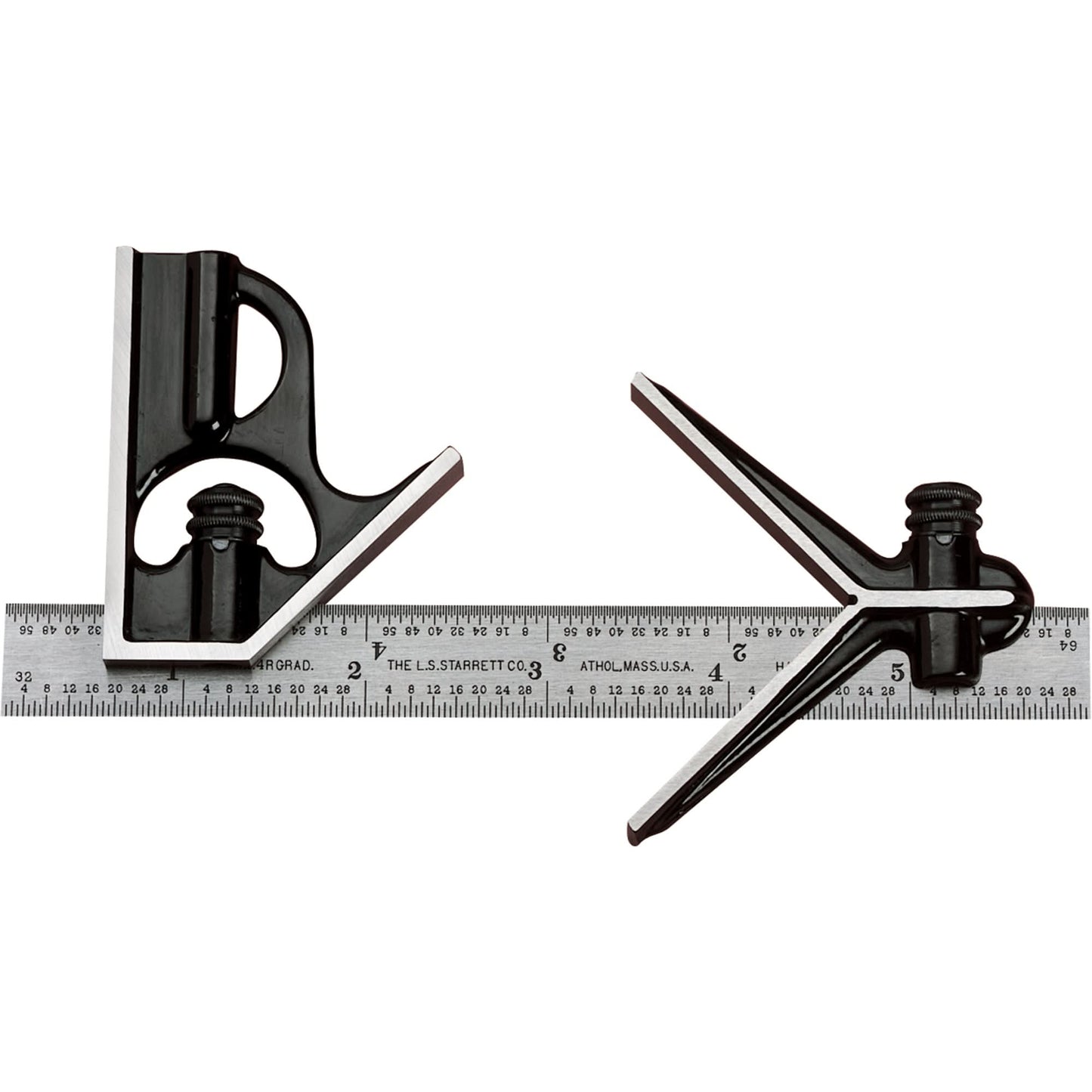 Junior Combination Squares, 6" L, Steel, Plain
