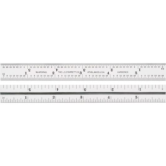Junior Combination Squares, 6" L, 8/100" Graduations, Steel, Plain