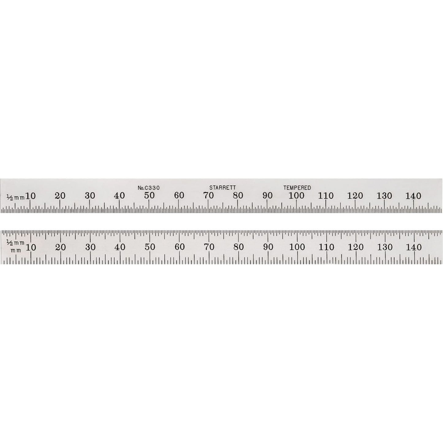 Full-Flexible Metric Rule, 150 mm L, Steel, 1 mm/0.5 mm Graduations