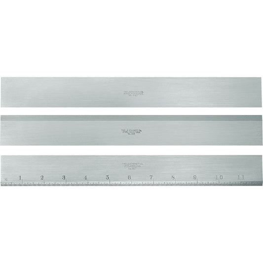 380 Series Steel Straight Edge, 12" L, 1-13/32" W, 11/64" Thickness