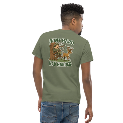 Hunter Humor Hunt Hard Nap Harder T-Shirt