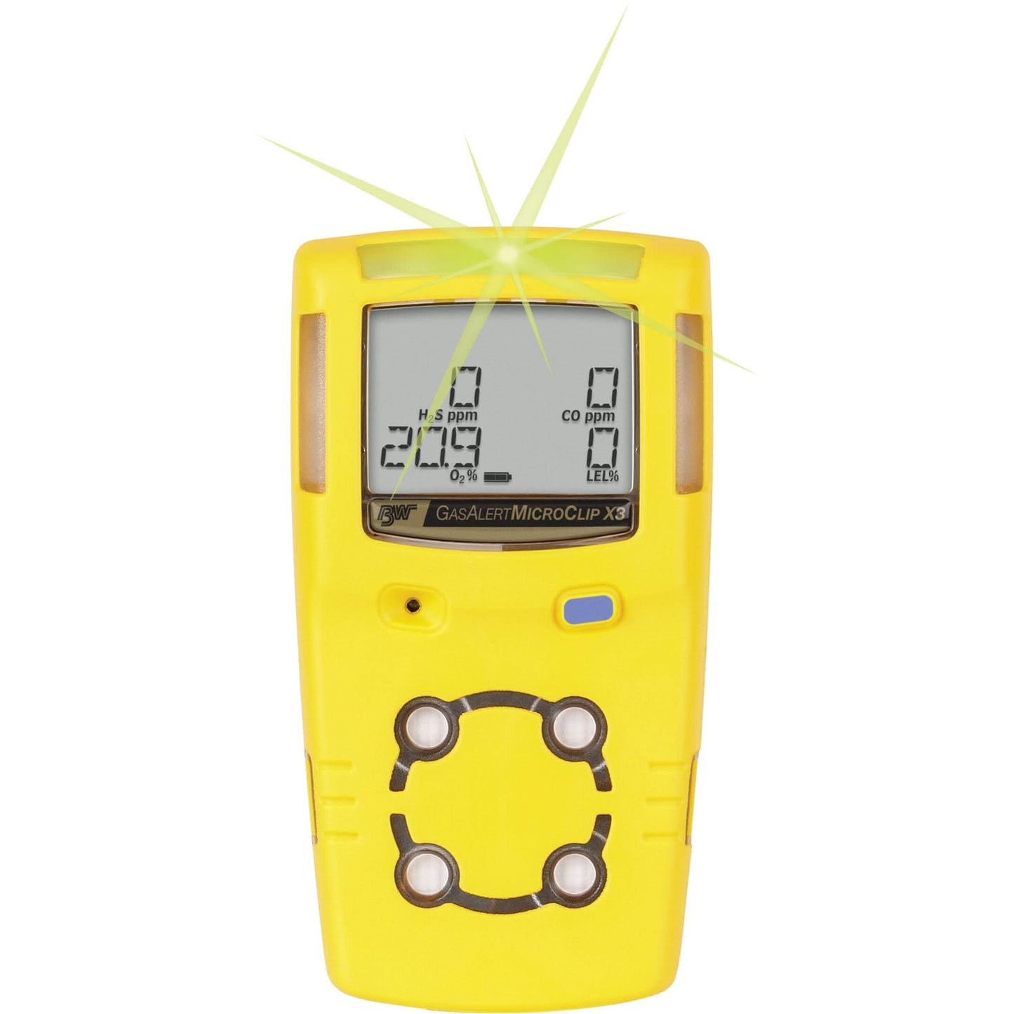 BW™ GasAlertMicroClip X3 Multi-Gas Detector, Single Gas, CO