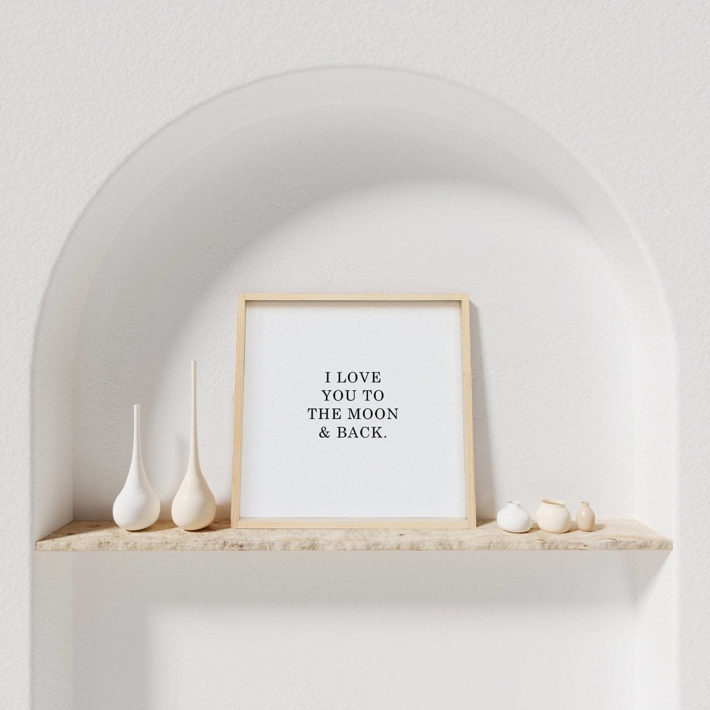 I Love You to the Moon & Back Wood Sign – Nursery Wall Art
