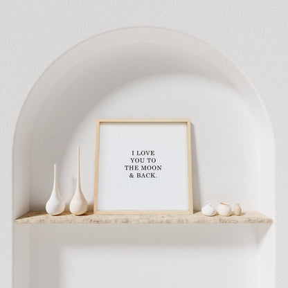 I Love You to the Moon & Back Wood Sign – Nursery Wall Art