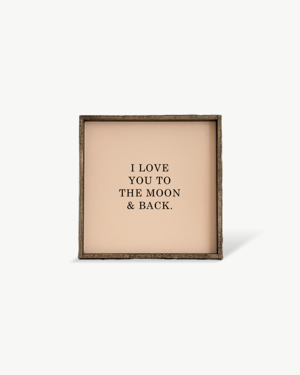I Love You to the Moon & Back Wood Sign – Nursery Wall Art