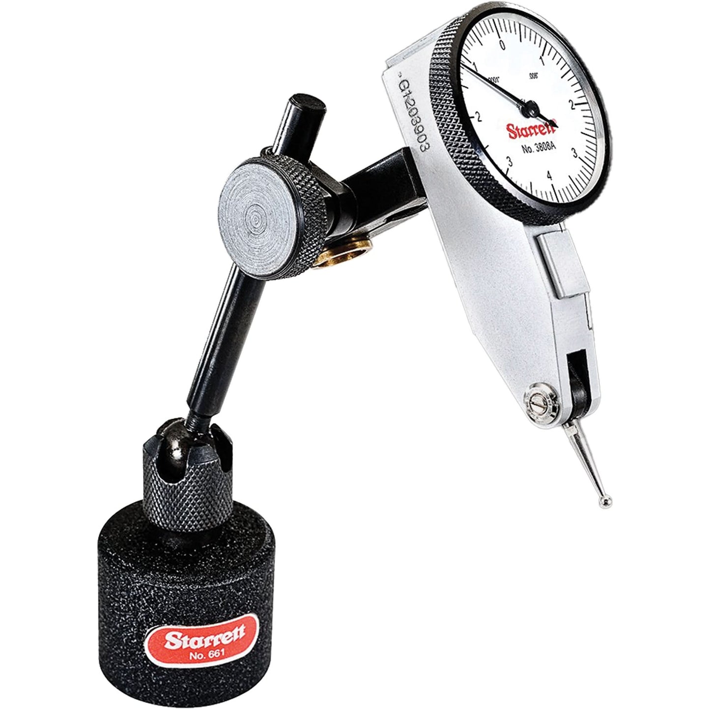 Dial Test Indicator with Dovetail Mount, 0" - 0,008" Range