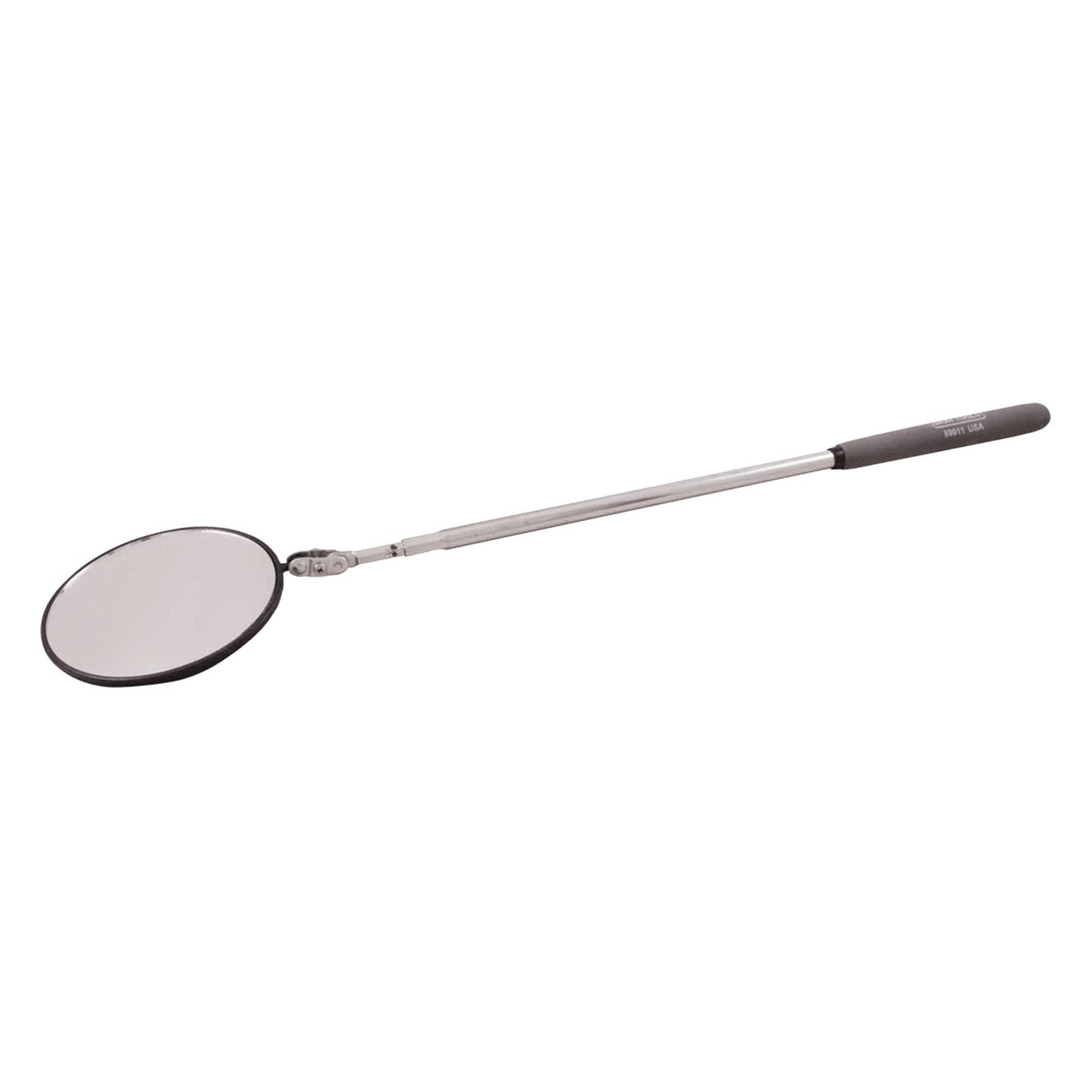 Inspection Mirror, Circular, 3-3/4" L x 3-3/4" W, Telescopic