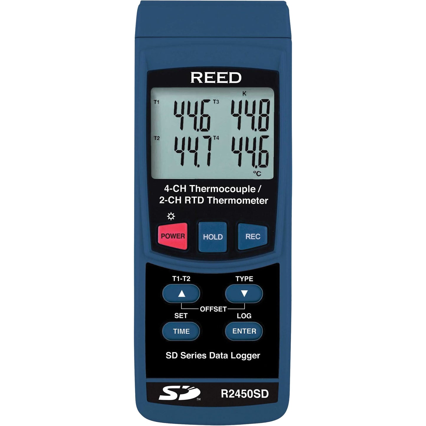 Thermomètre à thermocouple avec enregistrement de données
