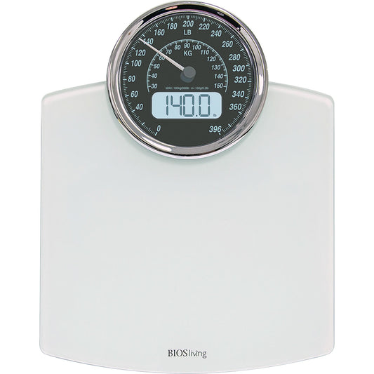 Digital Analog Scale, 396 lbs. Cap., 100 g / 0.2 lbs. Graduations