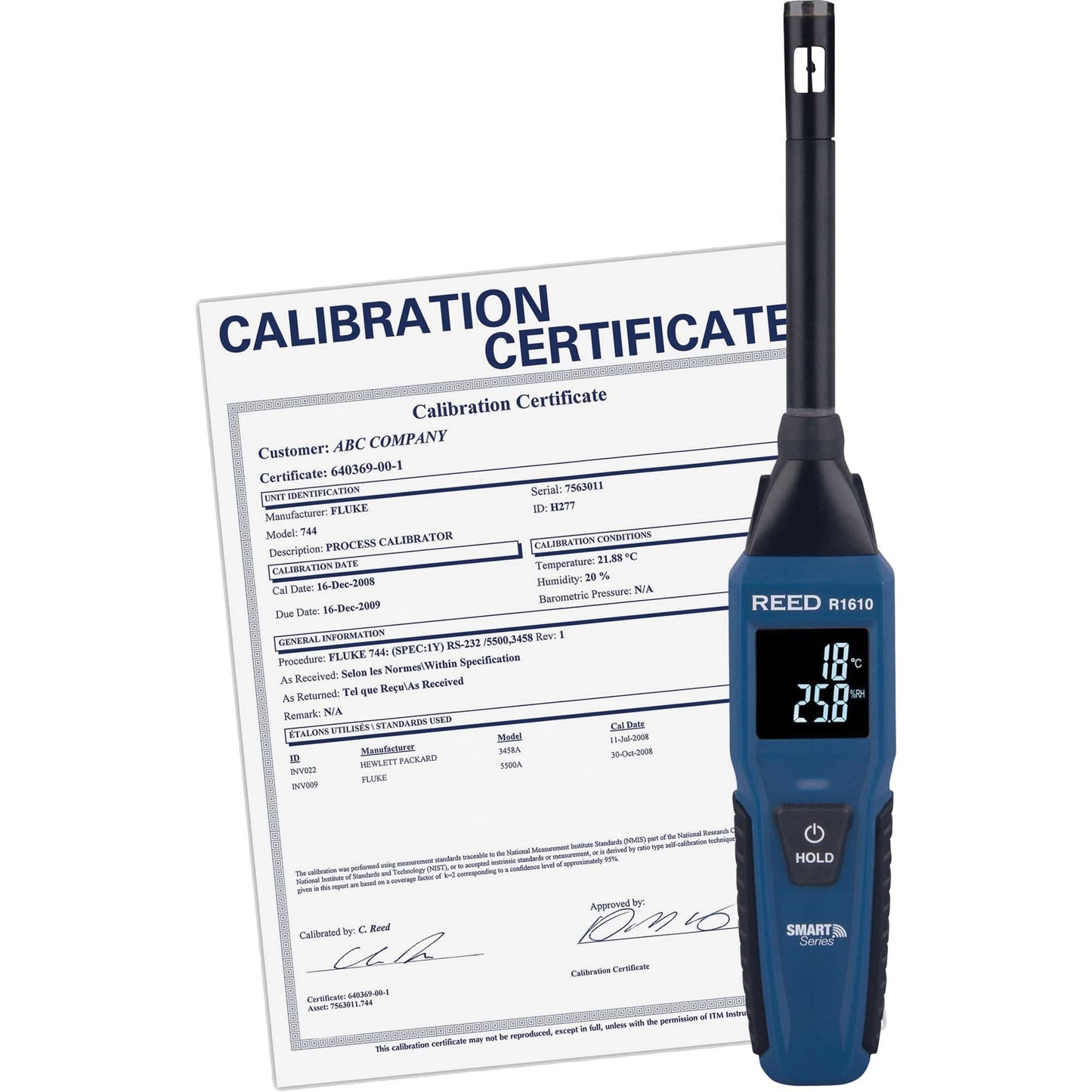 Bluetooth Smart Series Thermo-Hygrometer with ISO Certificate, 0% - 100% RH, -4°- 140° F ( -20° - 60° C )