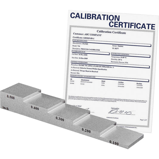 Bloc de calibration en 5 étapes avec certificat ISO