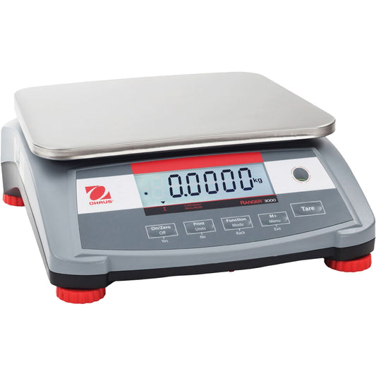 RANGER™ 3000 Multi-Purpose Compact Bench Scale, 6 lbs. Cap., 0.0002 lbs. Graduations
