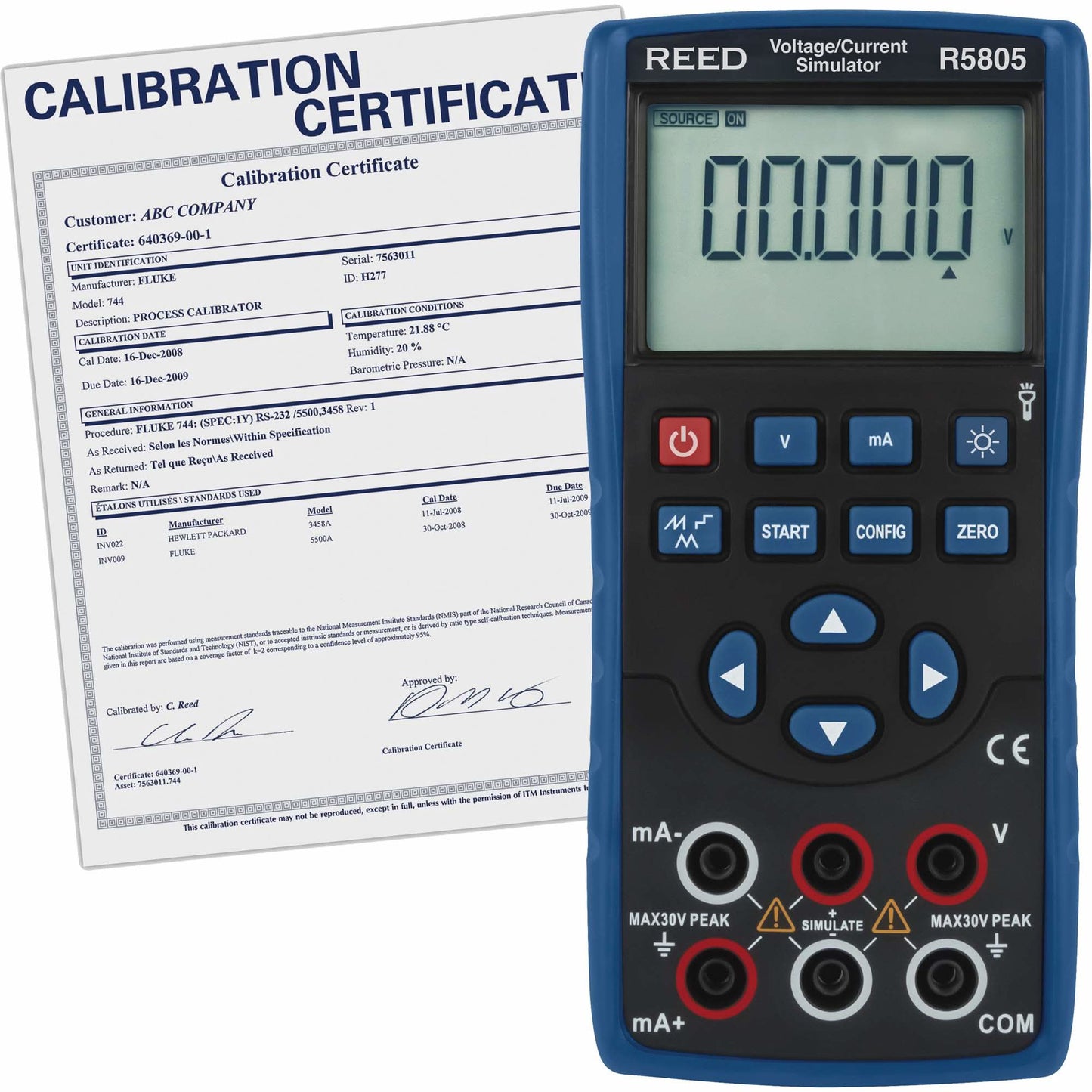Voltage/Current Simulator with Traceable Certificate
