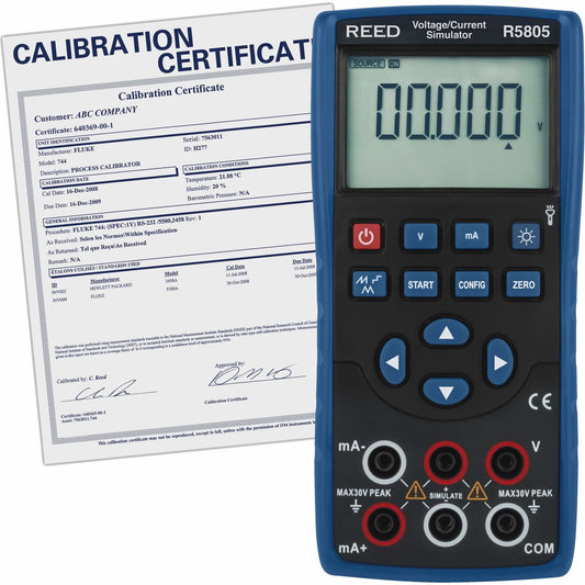 Voltage/Current Simulator with Traceable Certificate