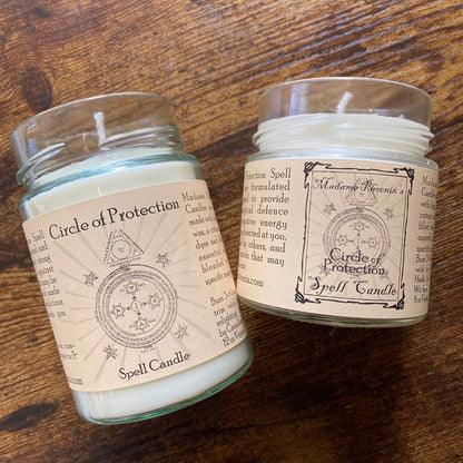 Circle of Protection Magic Spell Candle (White)