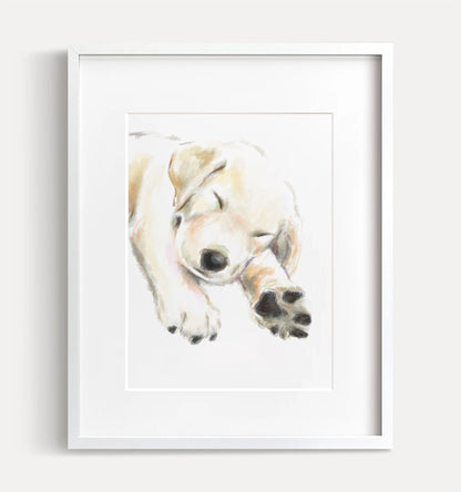 Puppy Dog Art Print: Original Watercolor Painting