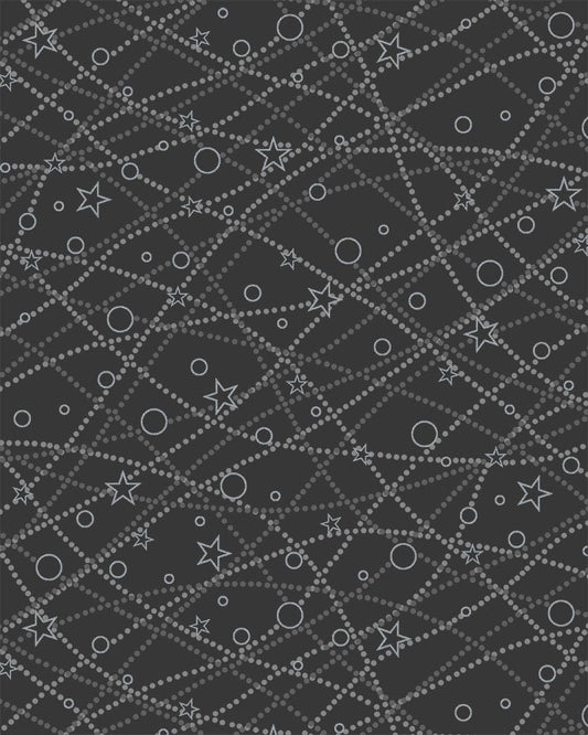 Stof It's Snowflake - Circles.Stars w/Metallic Accents - 4597-016
