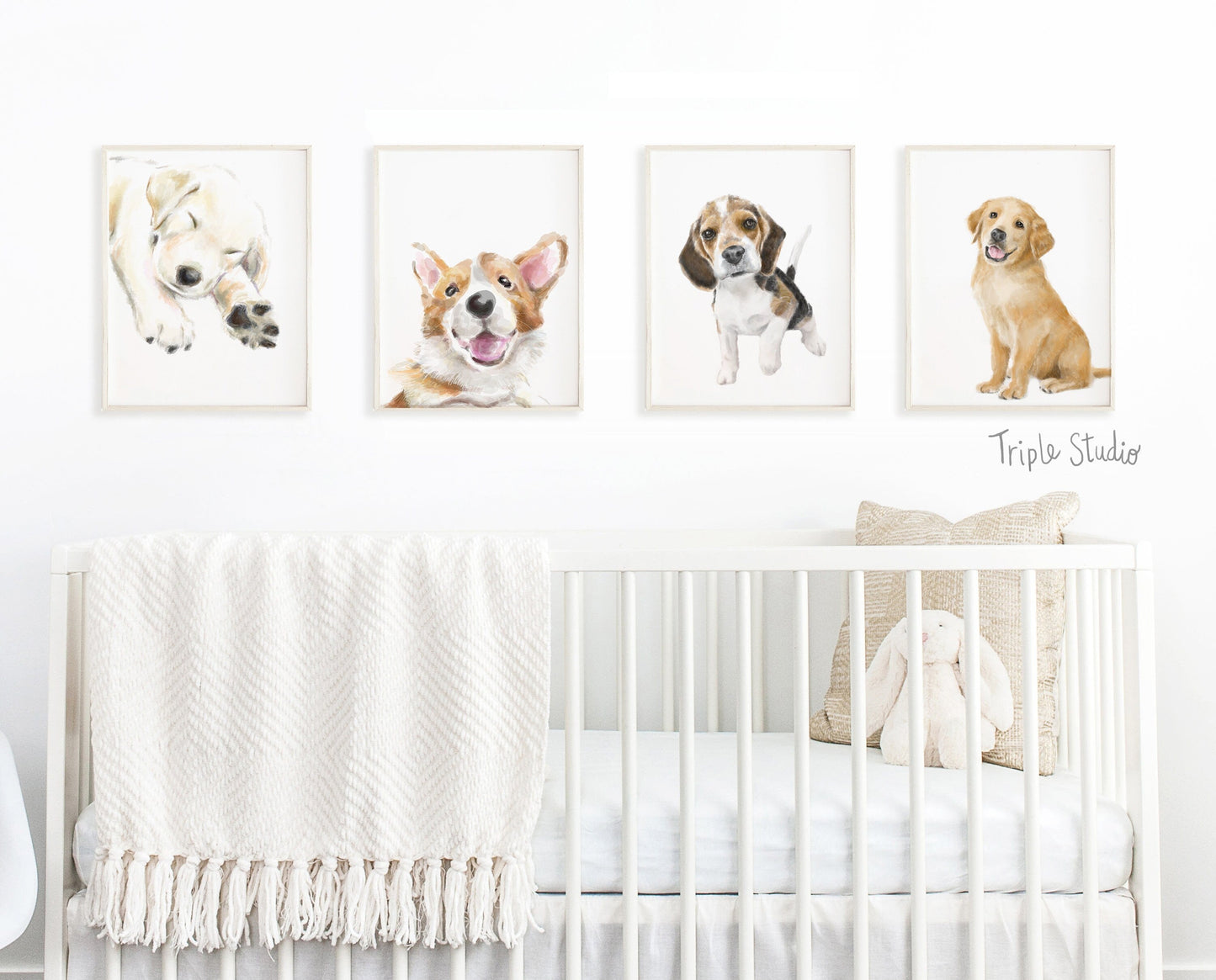 Golden Retriever Puppy Art Print: Cute Dog Lover Gift