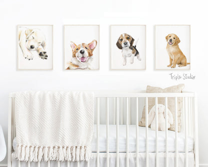 Golden Retriever Puppy Art Print: Cute Dog Lover Gift