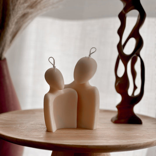 Ensemble de bougies de soja faites à la main pour couple | Décoration romantique