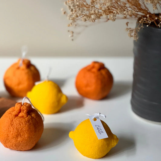 Bougie en forme d'orange