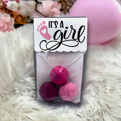 Bombes à graines - Paquet de 3 - Annonce de bébé fille ou bébé garçon ou jumeaux pour fête prénatale ou fête de révélation du sexe - Fleur sauvage canadienne