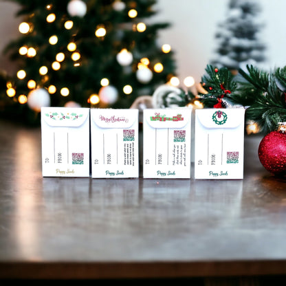 Seed Packages - Christmas - Wish Seeds - Ornament or Gift Tag - Includes 10 Packs of seeds