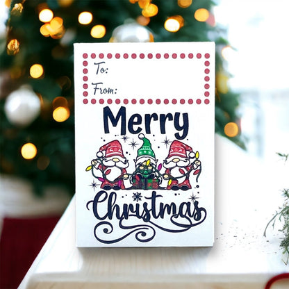 Seed Packages - Christmas - Gnome Designs - Ornament or Gift Tag - Includes 10 Packs of seeds