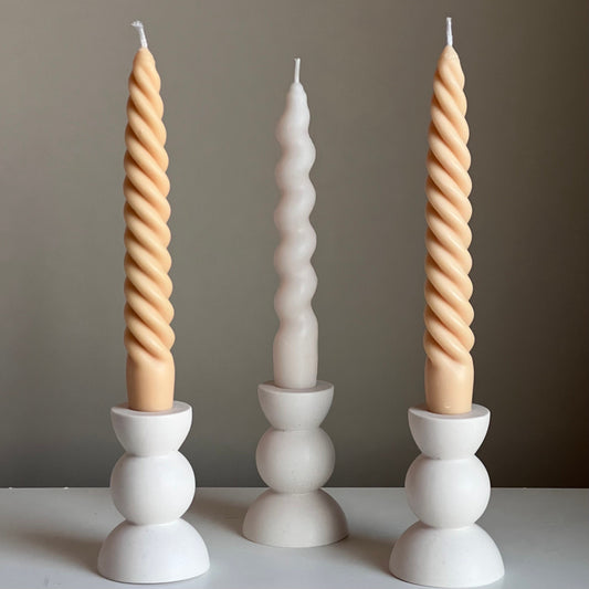 Bougeoir rond en jésonite : Décoration de table minimaliste