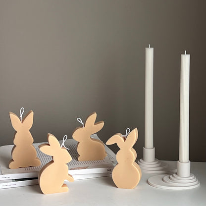 Ensemble de bougies de Pâques au lait de soja : Décoration printanière pastel