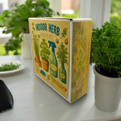 Kit - Indoor Herb Garden Starter Kit with Parsley, Chives, and Dill Seeds
