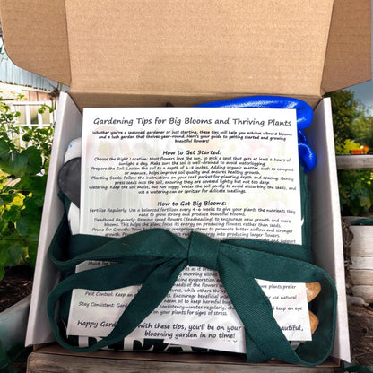 Kit - Bloom & Grow Garden Starter Kit with Garden Apron, Cosmo seeds, Gloves and Gardening Tools
