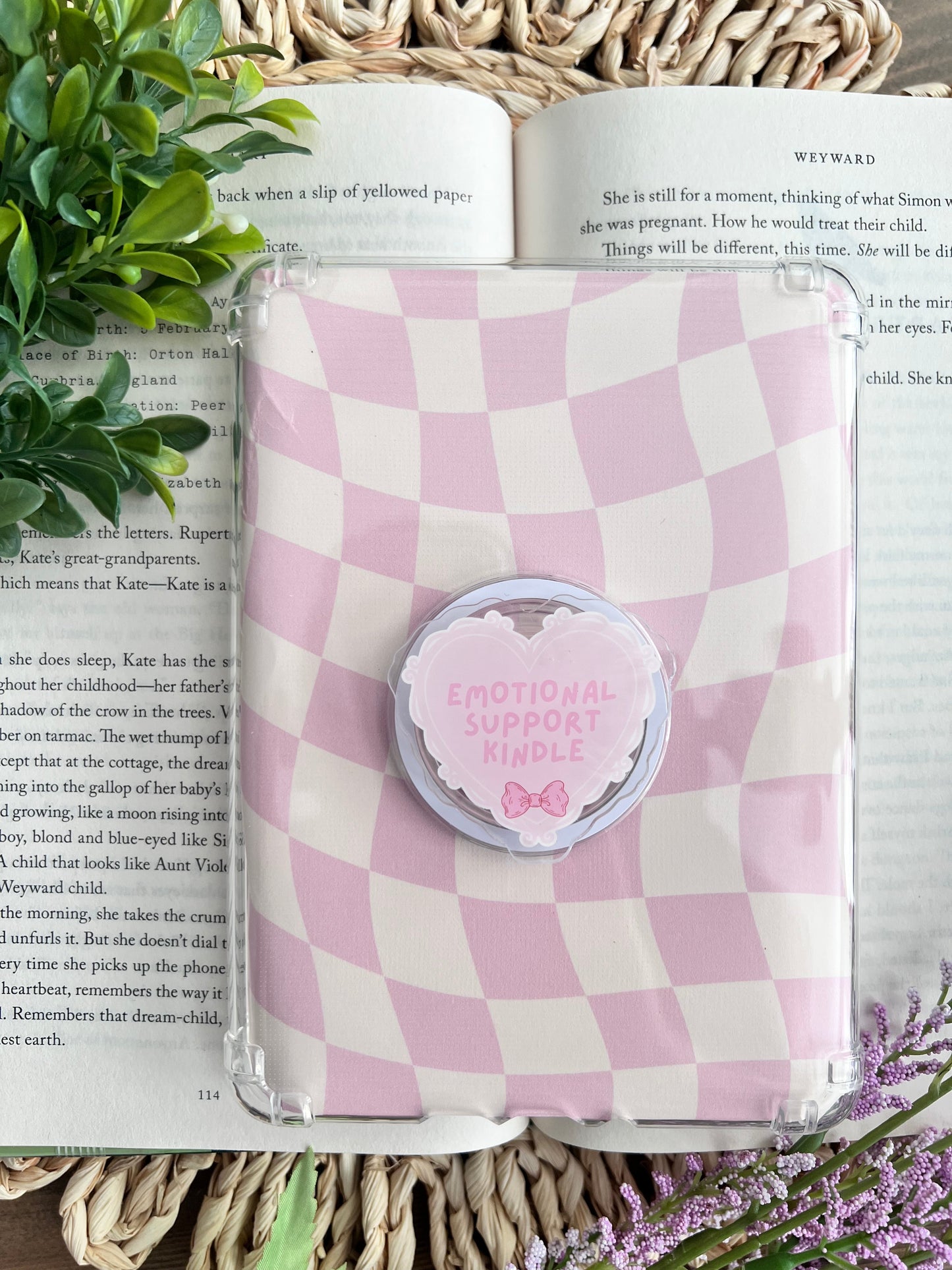 Emotional Support Kindle E-Reader/ Phone Grip