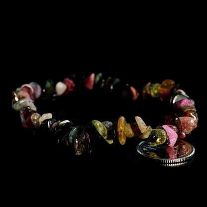 Multi Colour Tourmaline Chip Bracelet