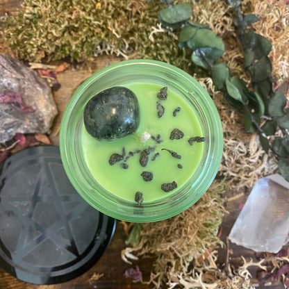 Crystal Magic Jade Spell Candle