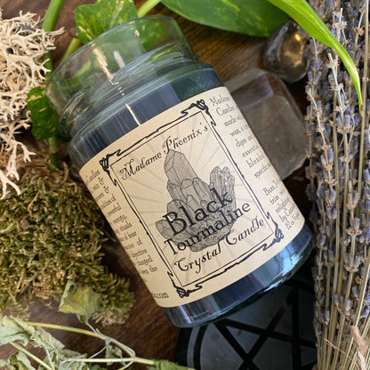 Crystal Magic Black Tourmaline Spell Candle