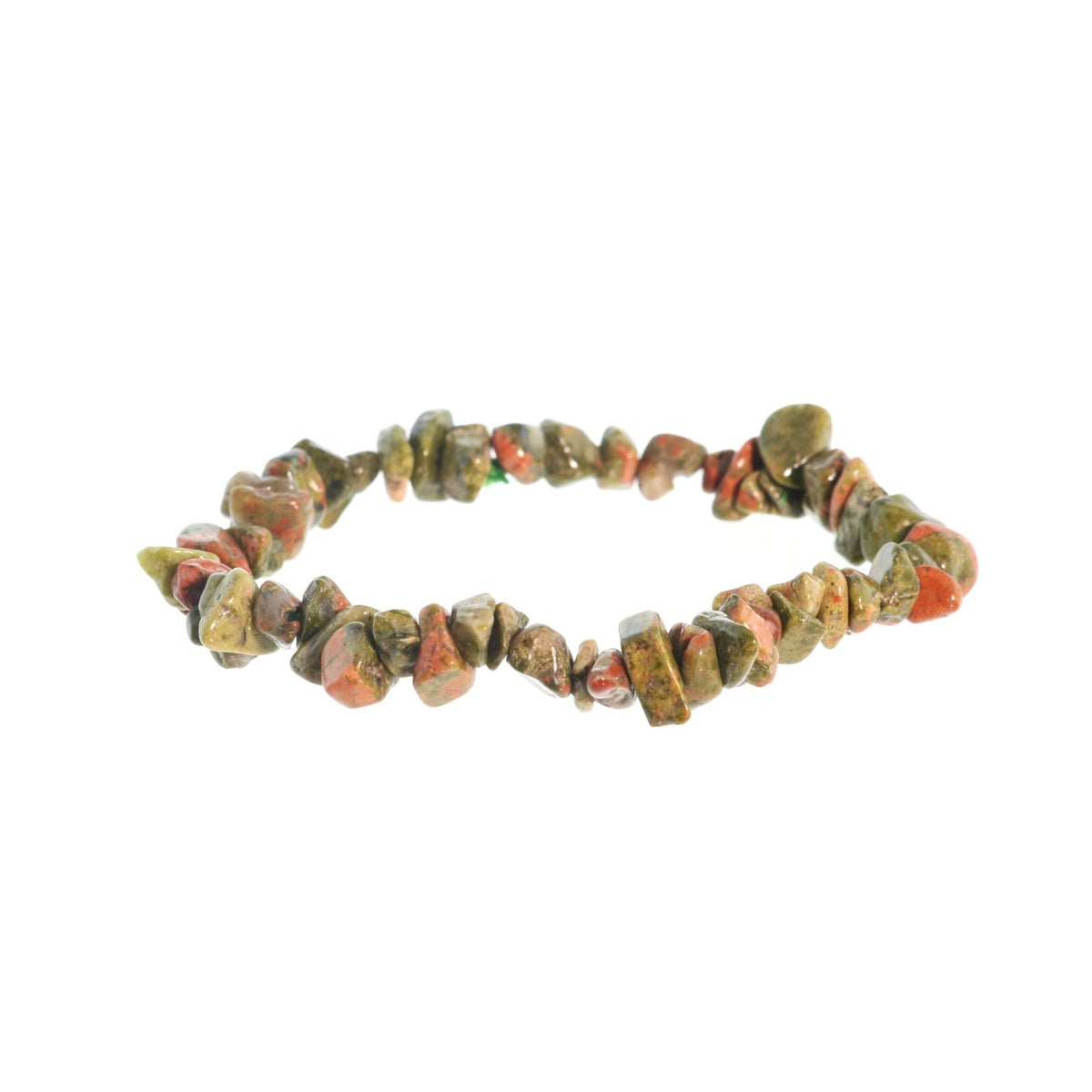 Unakite Bead Bracelet