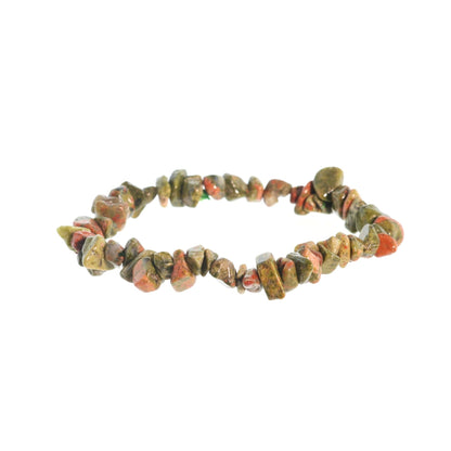 Unakite Bead Bracelet