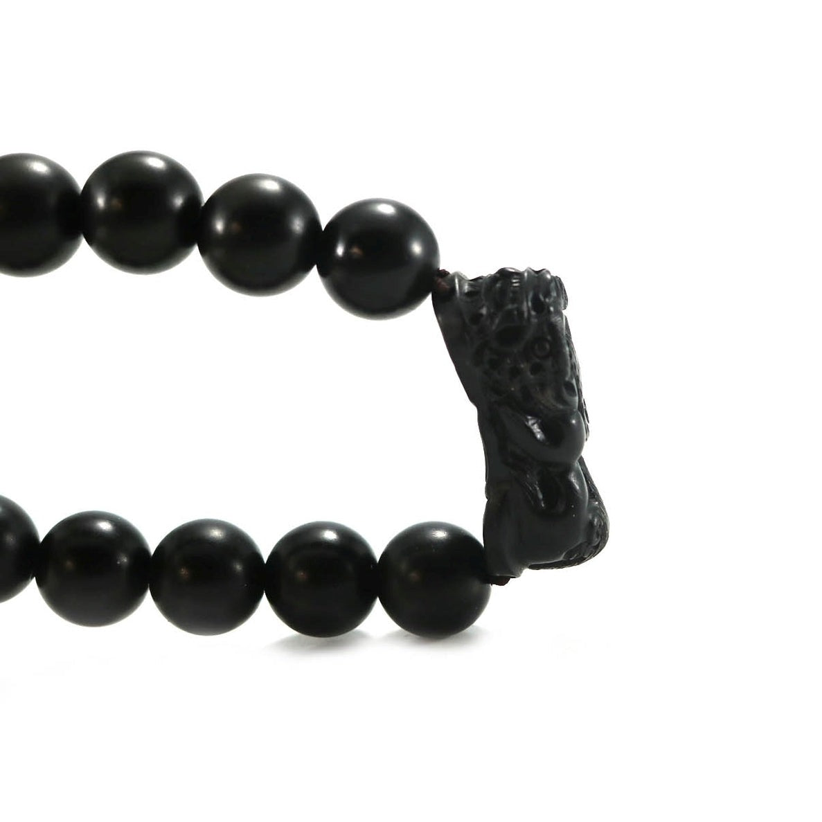 Mala Bracelet "Black Rosewood & Charm" #22