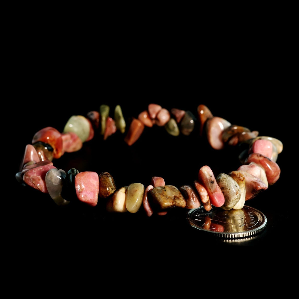 Rhodochrosite Bead Bracelet