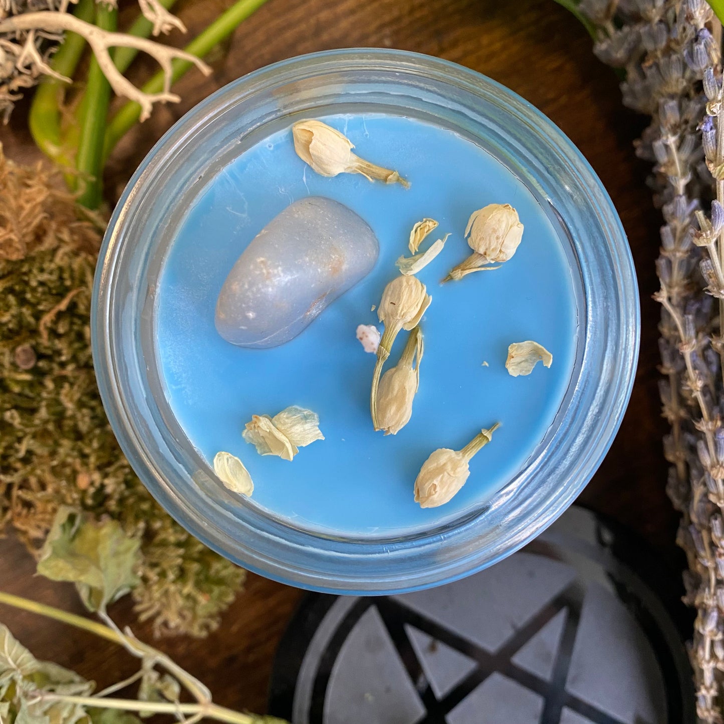 Crystal Magic Angelite Spell Candle