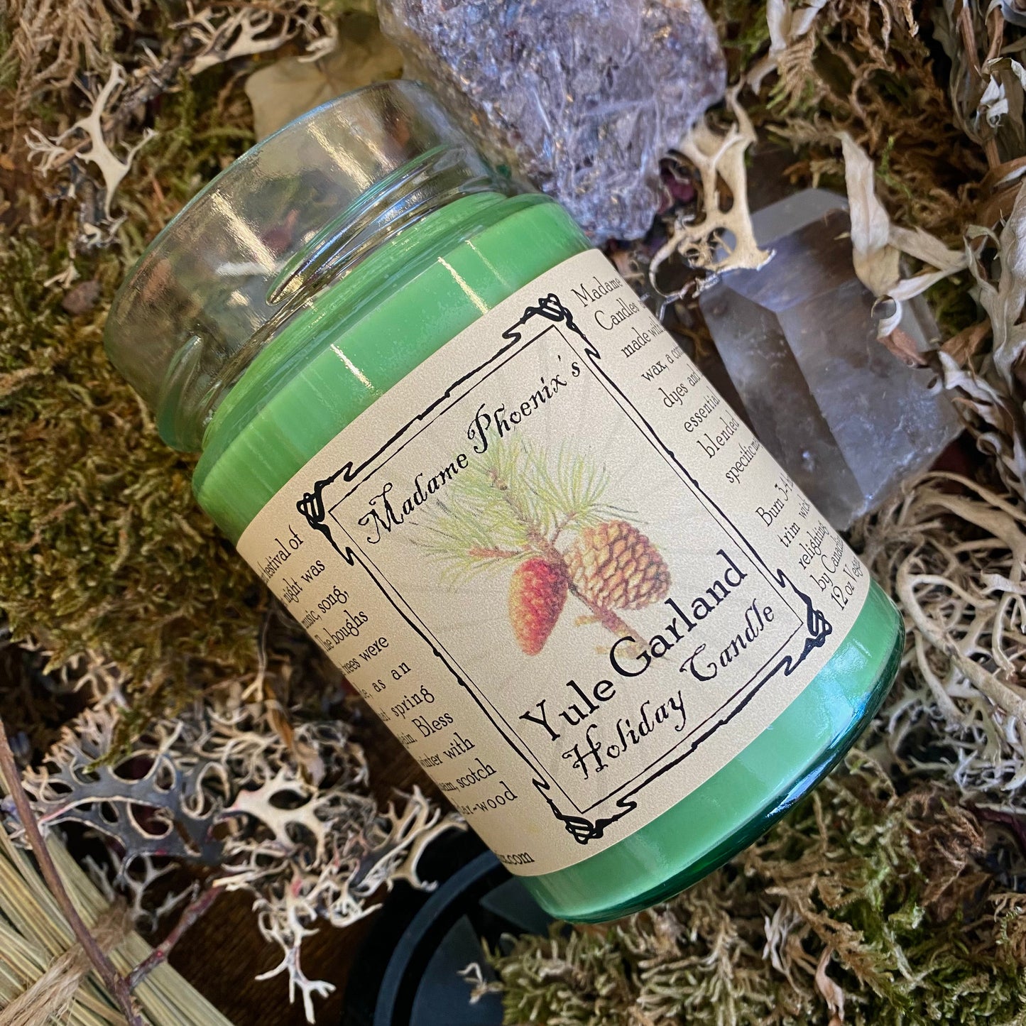 Yule Garland Holiday Magic Candle