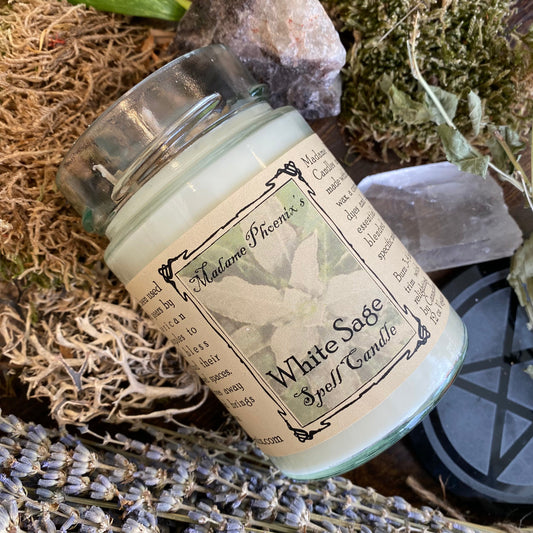 Bougie de rituel à la sauge blanche