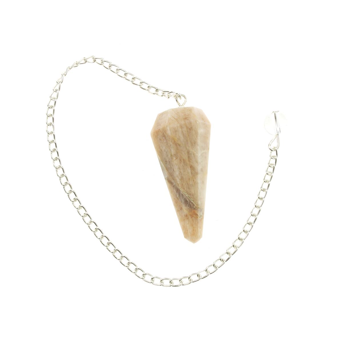 Cream Moonstone Pendulum 6 Facet & Bead - 3 Pack