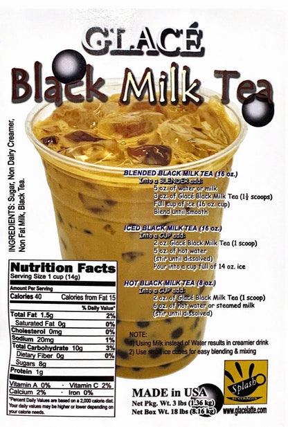 Black Milk Tea 4 in 1 Bubble Tea / Latte and Frappe Mix - Ships Free Within Canada on Orders Above CAD $199