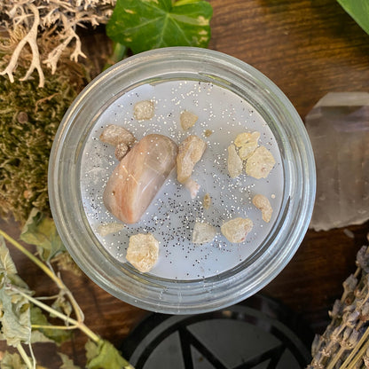 Crystal Magic Moonstone Candle